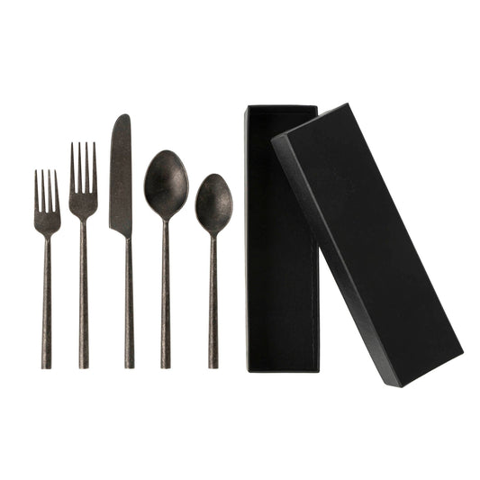 Tides Flatware S/5 Tumbled Black