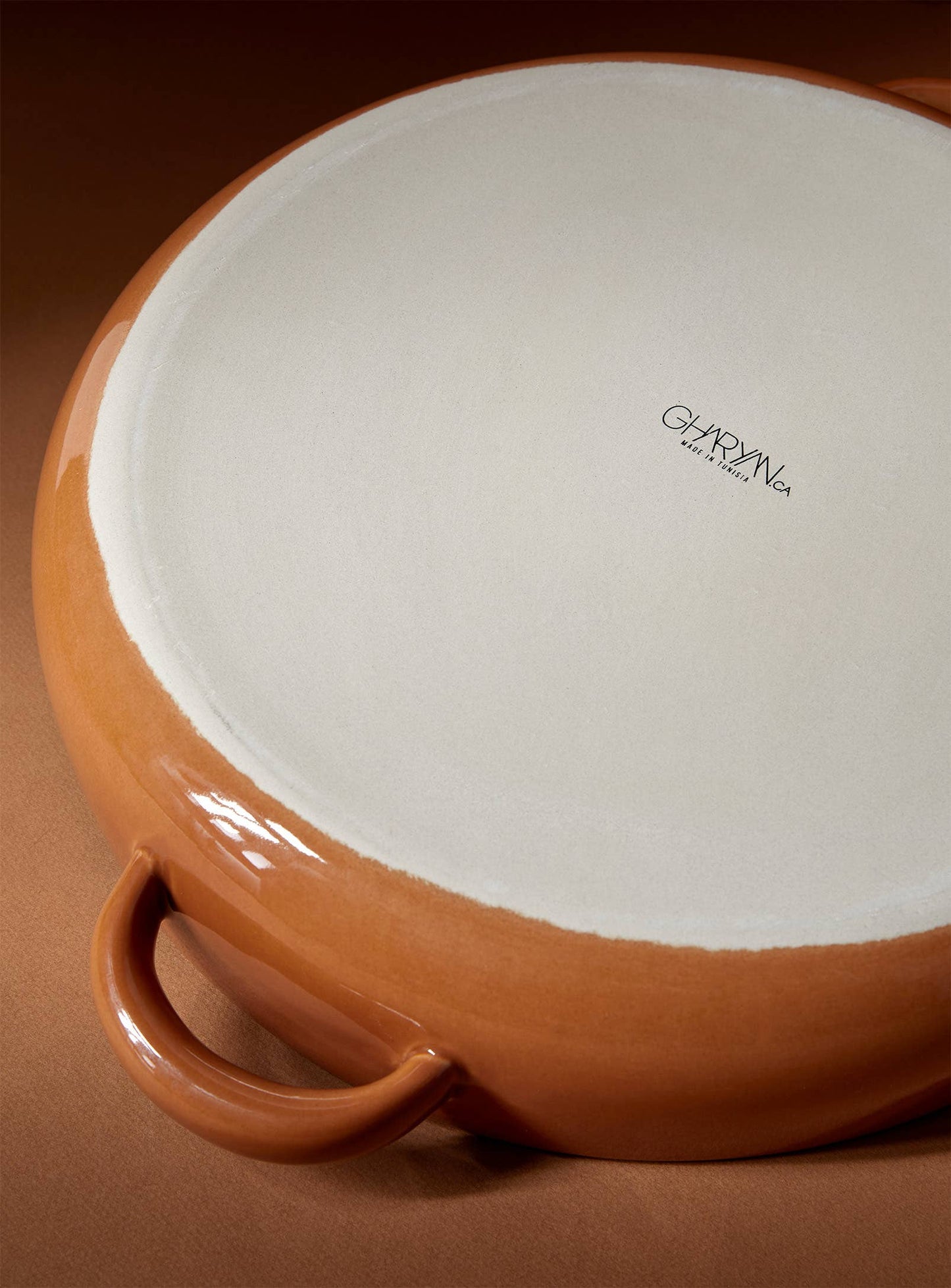 Stoneware Serving Plate with Handles 13.4"