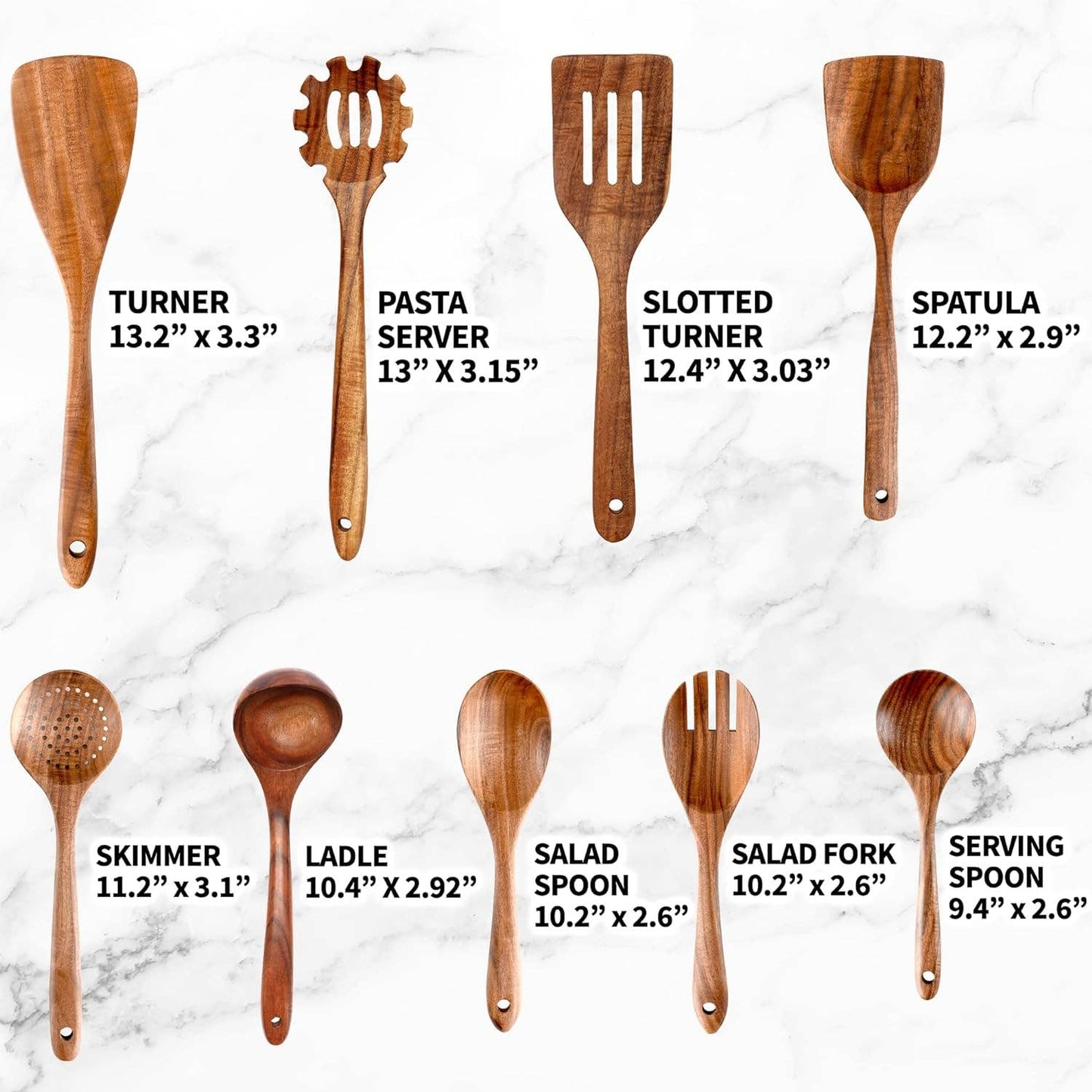 Teak Wooden Utensils Set