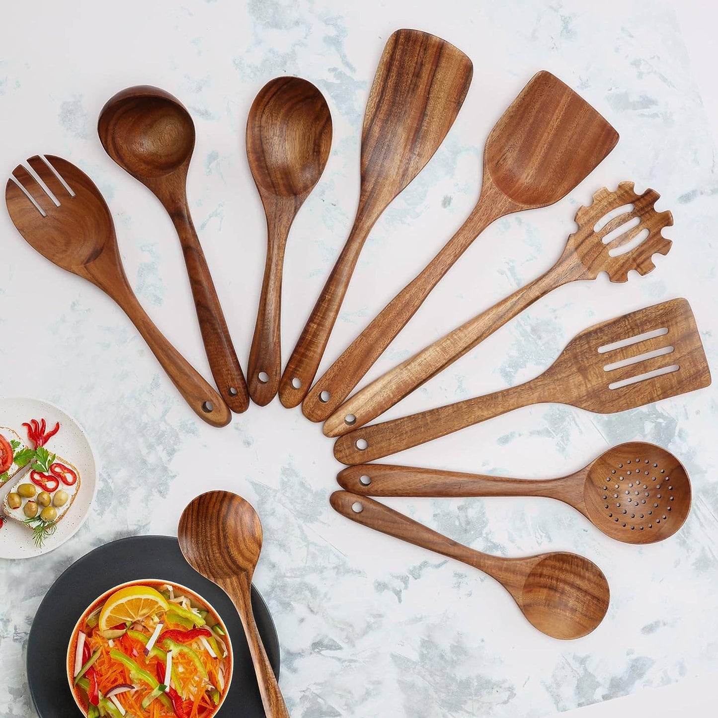 Teak Wooden Utensils Set