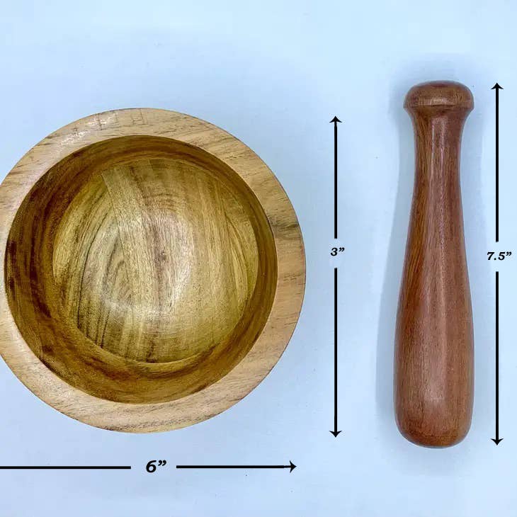 Acacia Wood - Mortar & Pestle