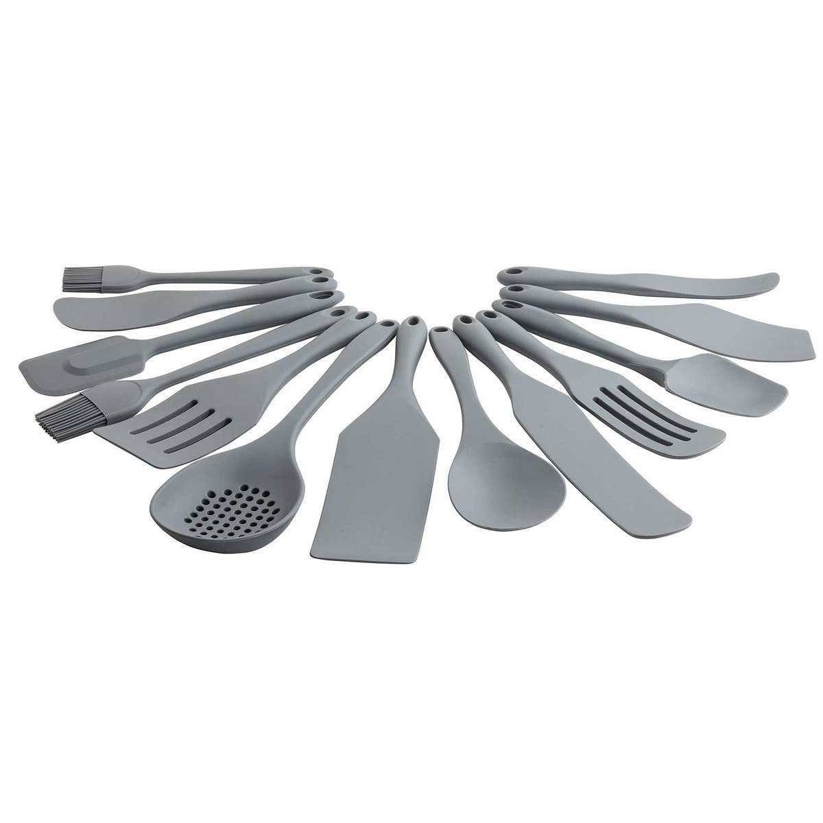 Narrow Silicone Spatula Spurtle Gray