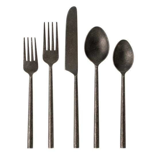 Tides Flatware S/5 Tumbled Black