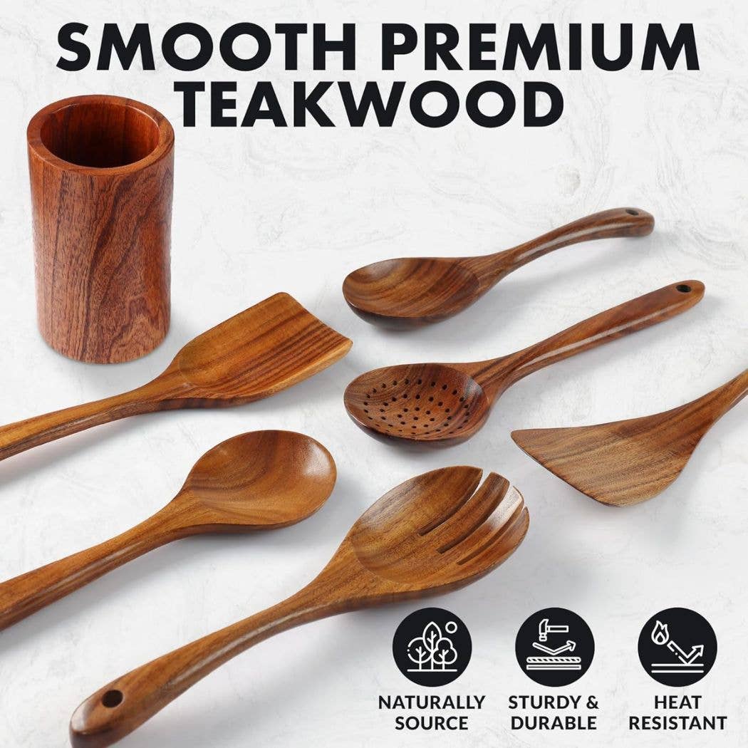 Teak Wooden Utensils Set