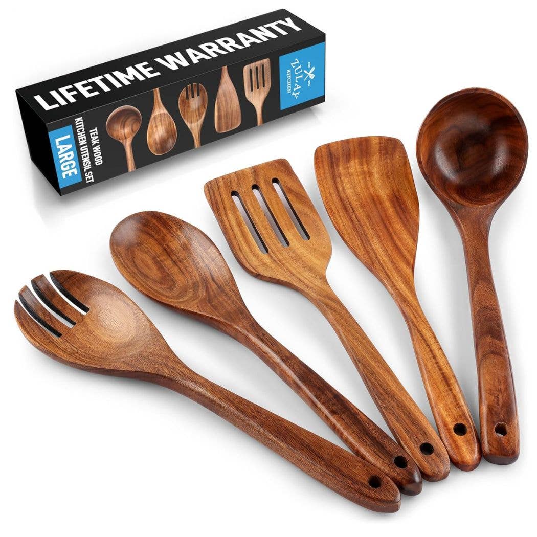 Teak Wooden Utensils Set