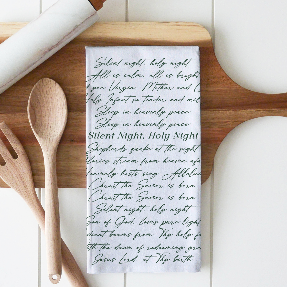 Silent Night Tea Towel