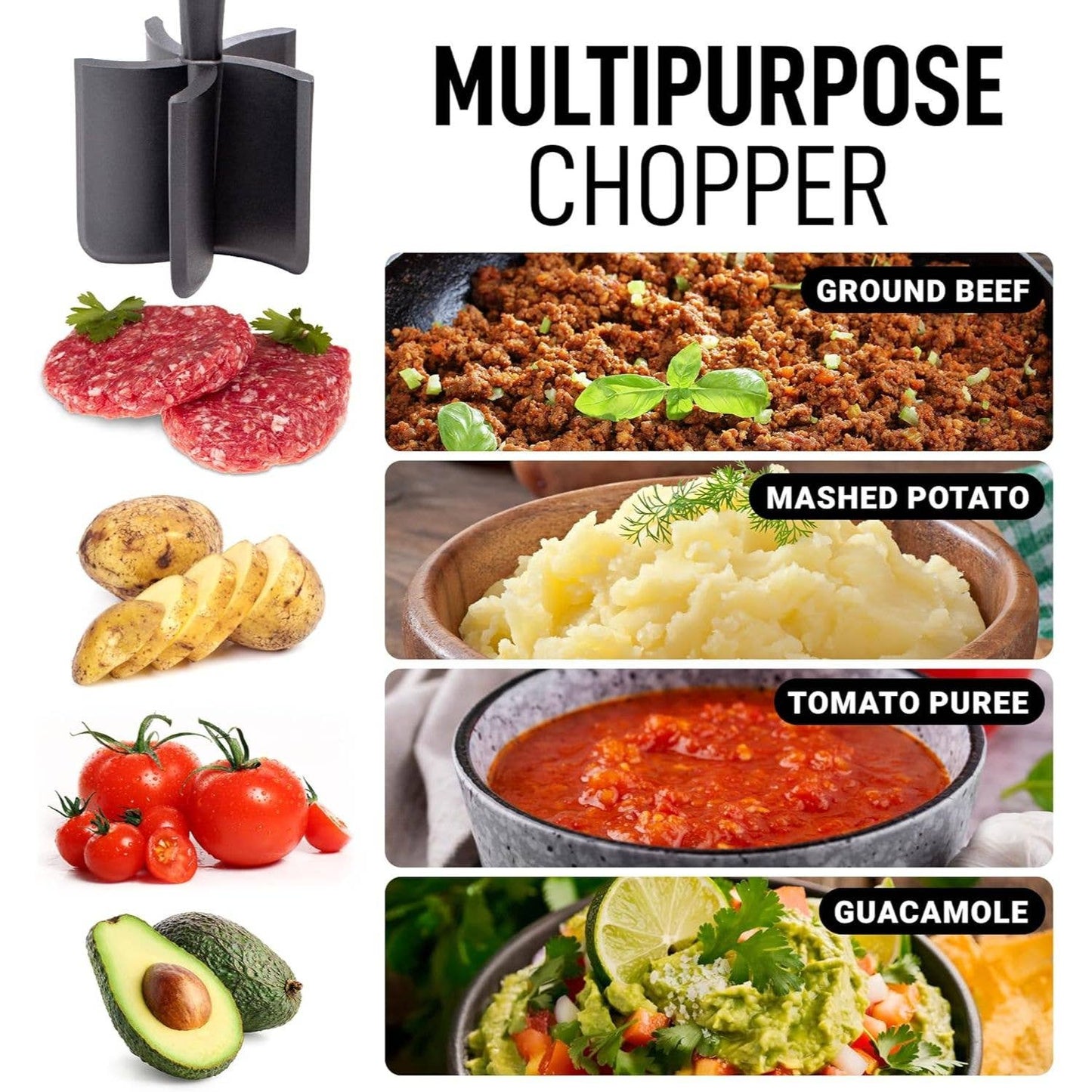 Premium Ground Meat Chopper Tool